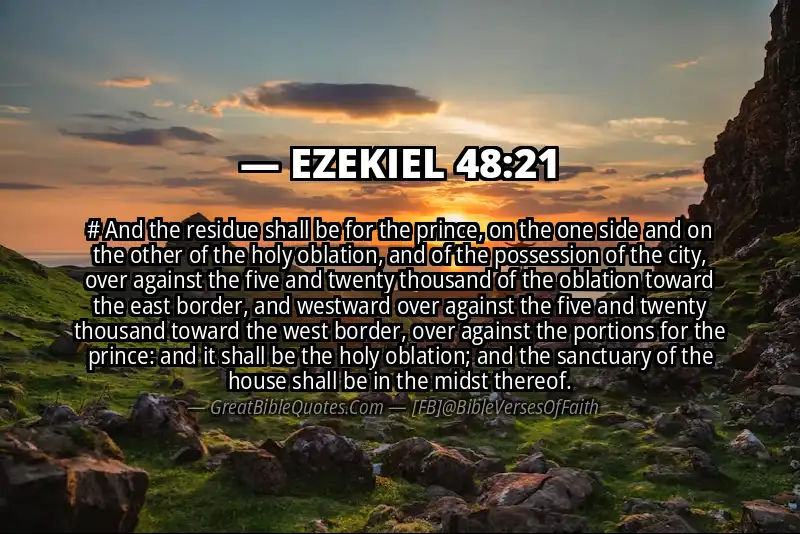 Bible verse: EZEKIEL 48:21 Image