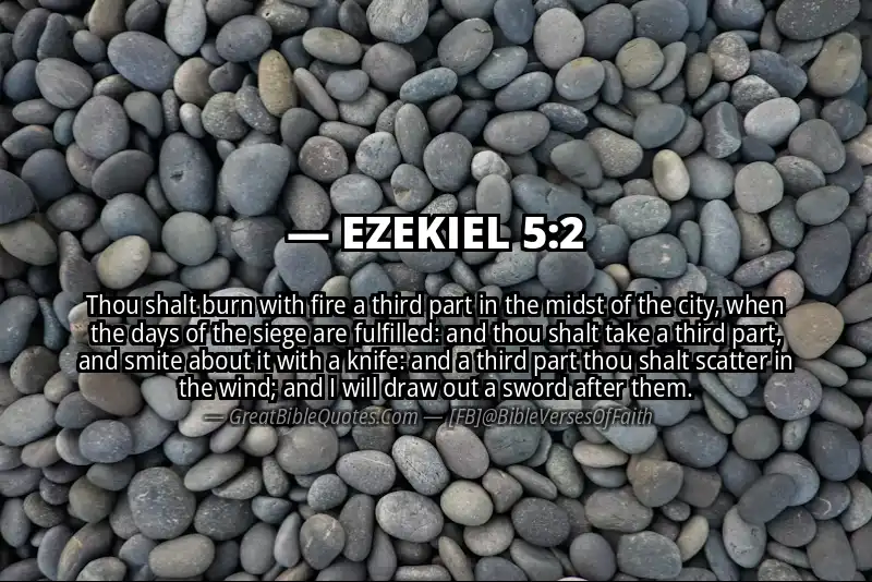 Bible verse: EZEKIEL 5:2 Image