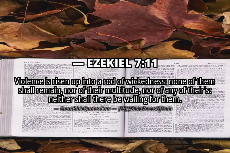 EZEKIEL 7:11 Verse