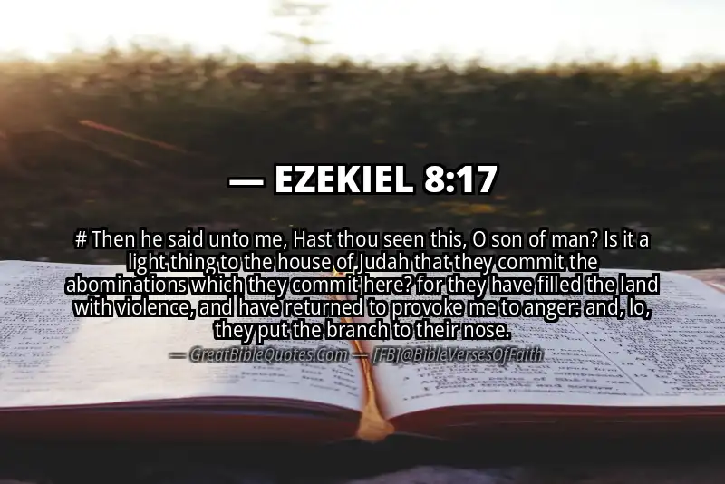 EZEKIEL 8:17 Verse