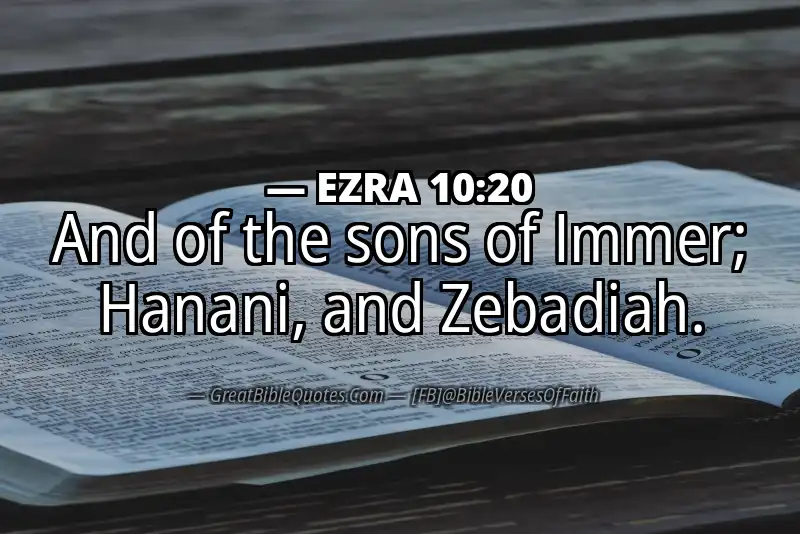 EZRA 10:20 Verse