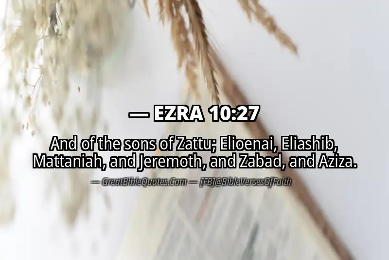 Bible verse: EZRA 10:27 Image