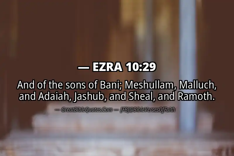 Bible verse: EZRA 10:29 Image