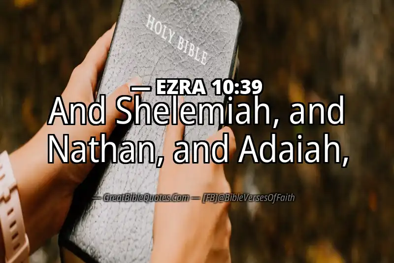 EZRA 10:39 Verse