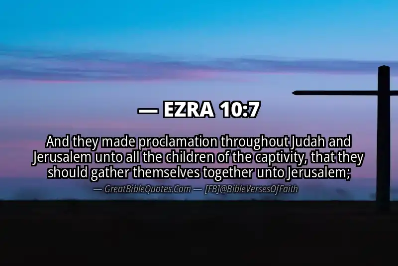 EZRA 10:7 Verse Image