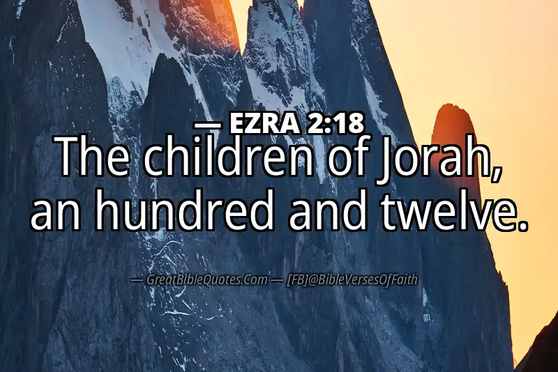 Bible verse: EZRA 2:18 Image