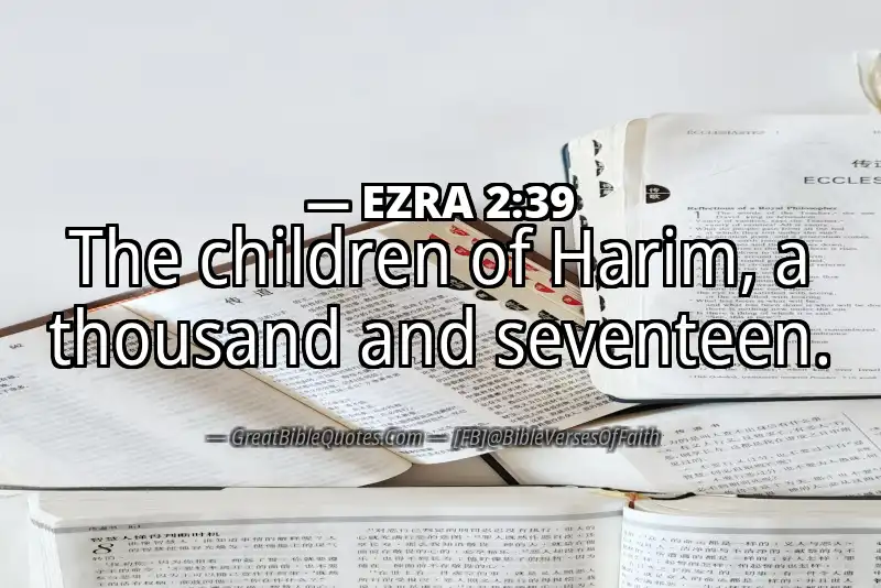 Bible verse: EZRA 2:39 Image