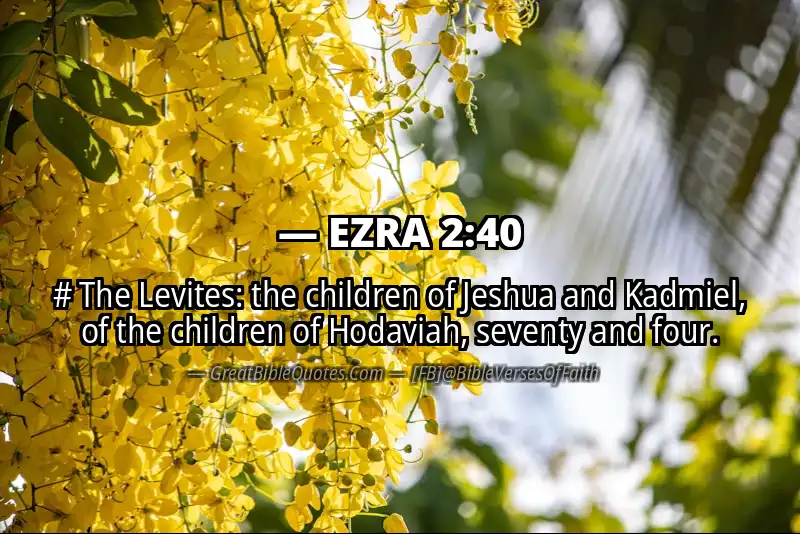 Bible verse: EZRA 2:40 Image
