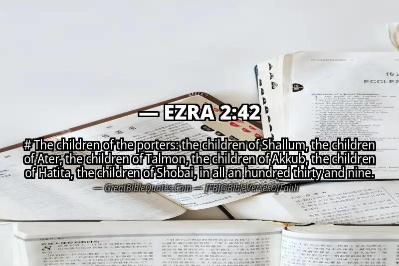 Bible verse: EZRA 2:42 Image