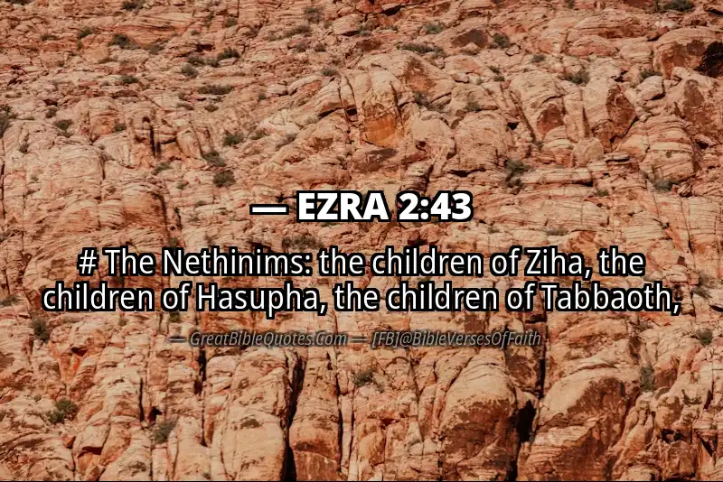 Bible verse: EZRA 2:43 Image