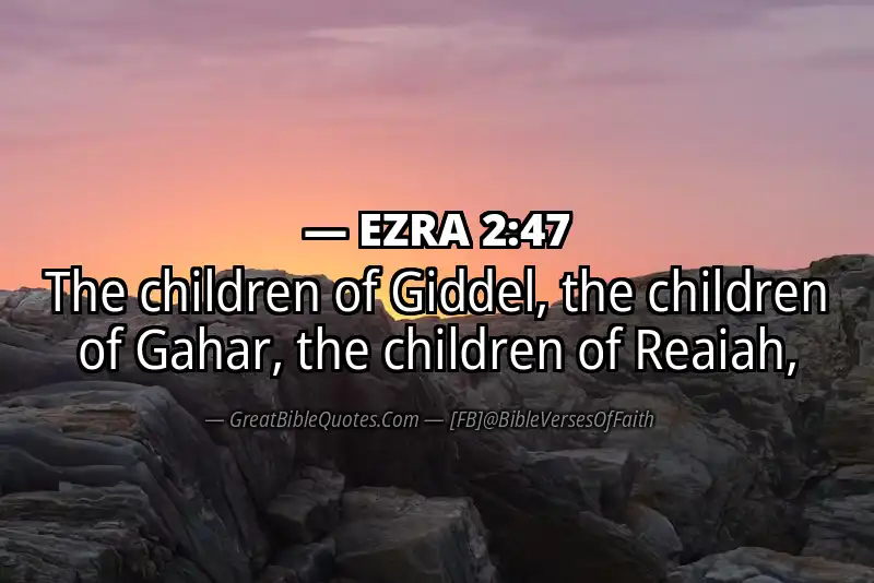 Bible verse: EZRA 2:47 Image