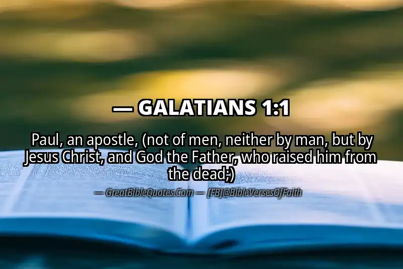 Bible verse: GALATIANS 1:1 Image