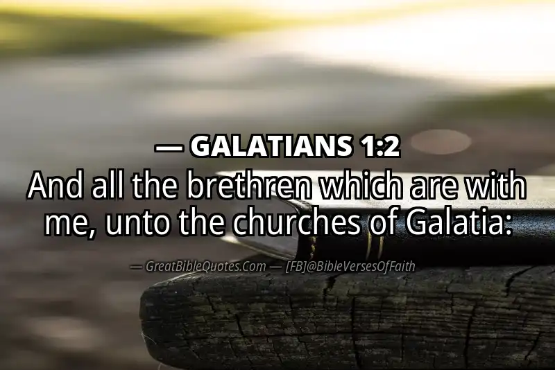 Bible verse: GALATIANS 1:2 Image