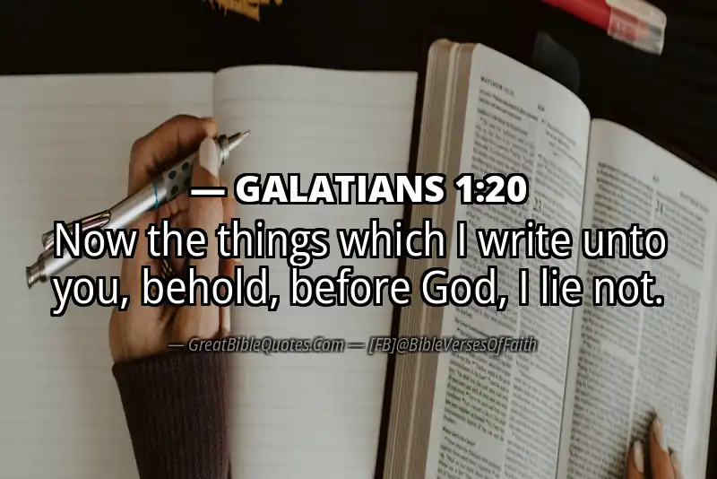 GALATIANS 1:20 Verse