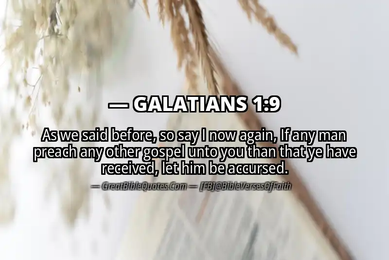 Bible verse: GALATIANS 1:9 Image