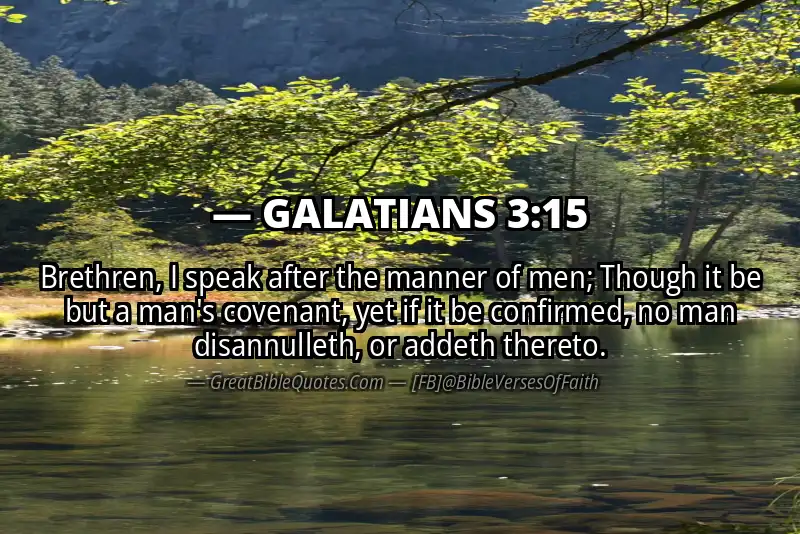 Bible verse: GALATIANS 3:15 Image