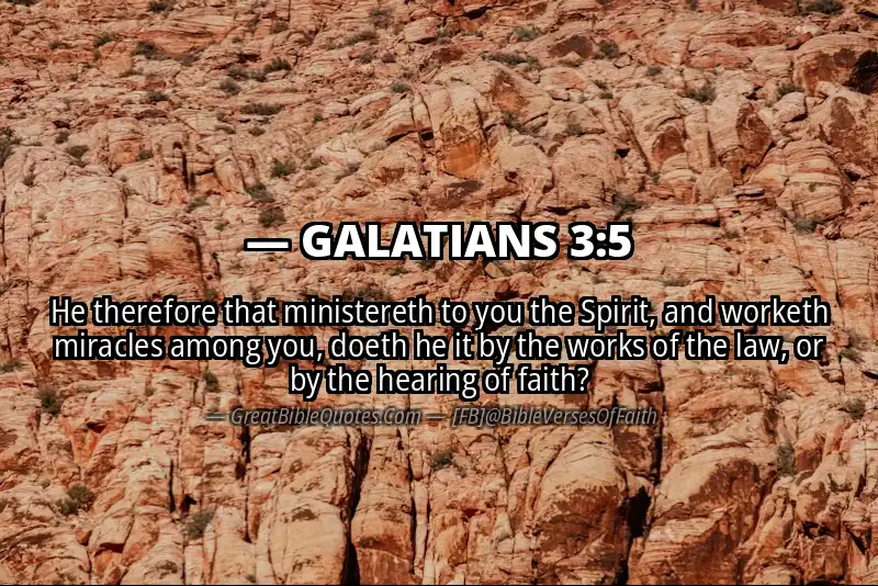 Bible verse: GALATIANS 3:5 Image