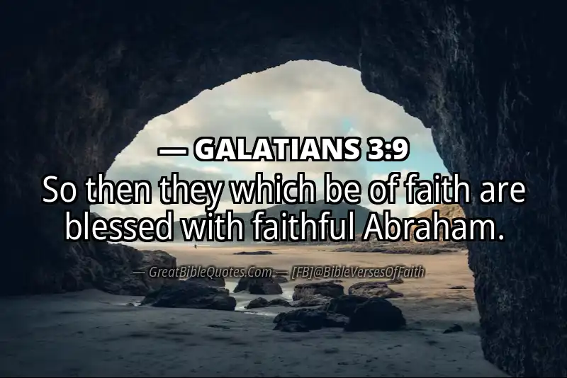 Bible verse: GALATIANS 3:9 Image