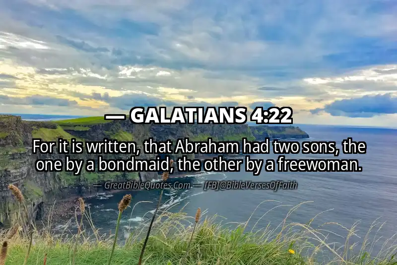 Bible verse: GALATIANS 4:22 Image