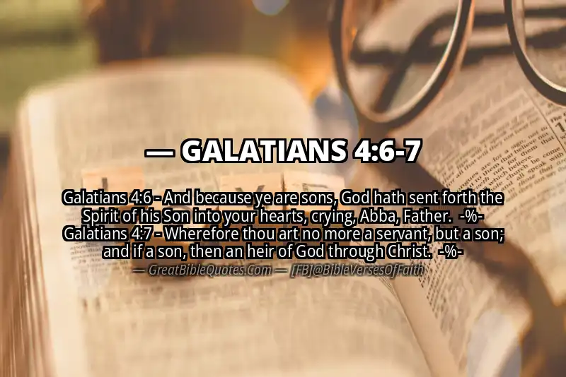 Image for GALATIANS 4:6-7 Bible verse