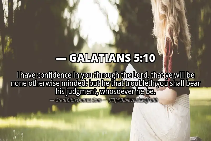 GALATIANS 5:10 Verse Image
