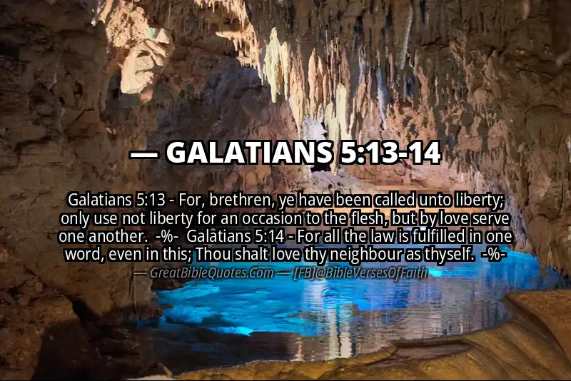 Image for GALATIANS 5:13-14 Bible verse