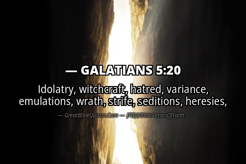 Bible verse: GALATIANS 5:20 Image