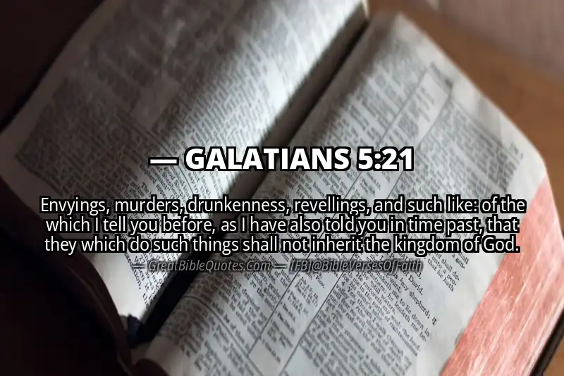 Bible verse: GALATIANS 5:21 Image