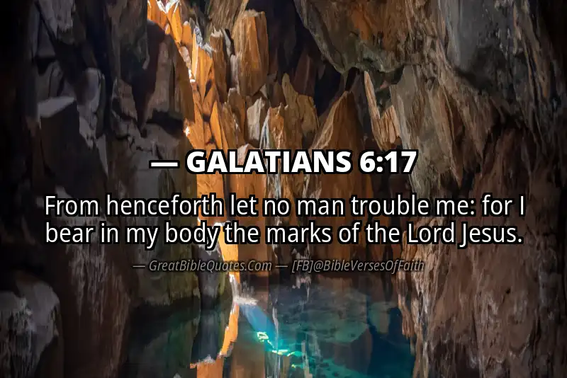 Bible verse: GALATIANS 6:17 Image