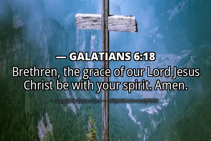 Bible verse: GALATIANS 6:18 Image