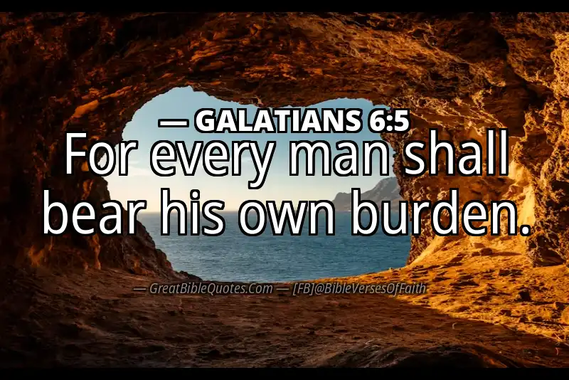 Bible verse: GALATIANS 6:5 Image
