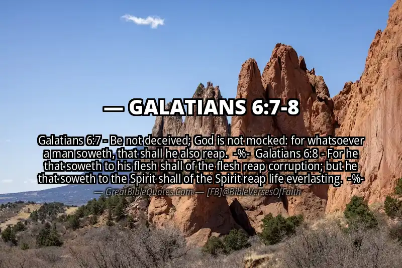 Image for GALATIANS 6:7-8 Bible verse