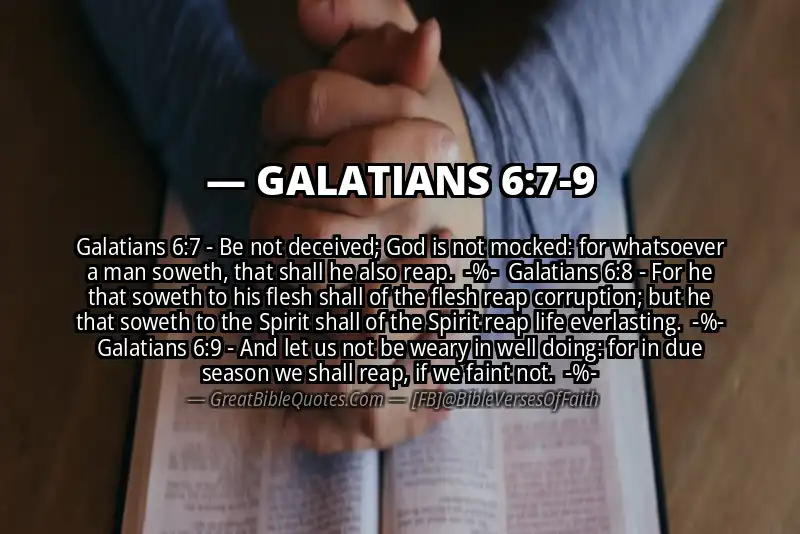 Image for GALATIANS 6:7-9 Bible verse