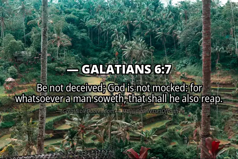 Bible verse: GALATIANS 6:7 Image