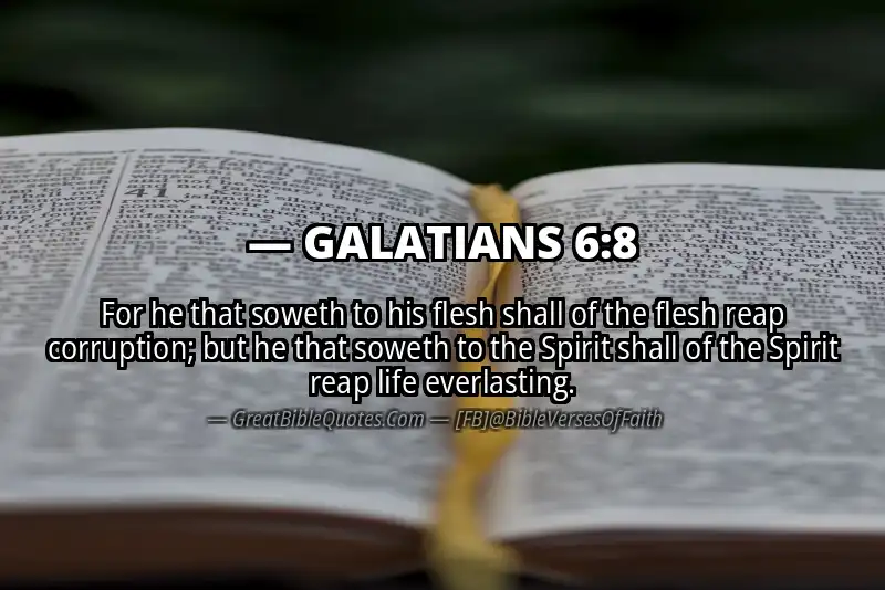 Bible verse: GALATIANS 6:8 Image