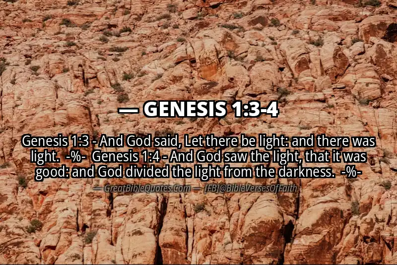 Image for GENESIS 1:3-4 Bible verse