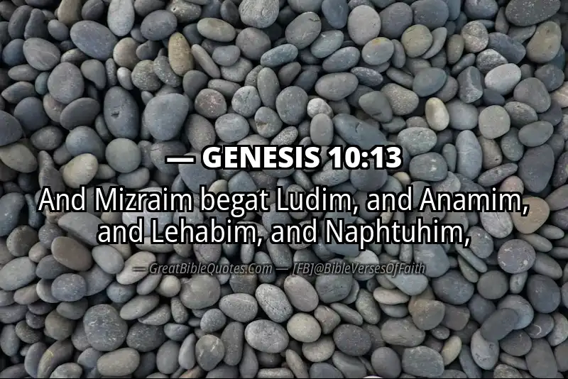 GENESIS 10:13 Verse