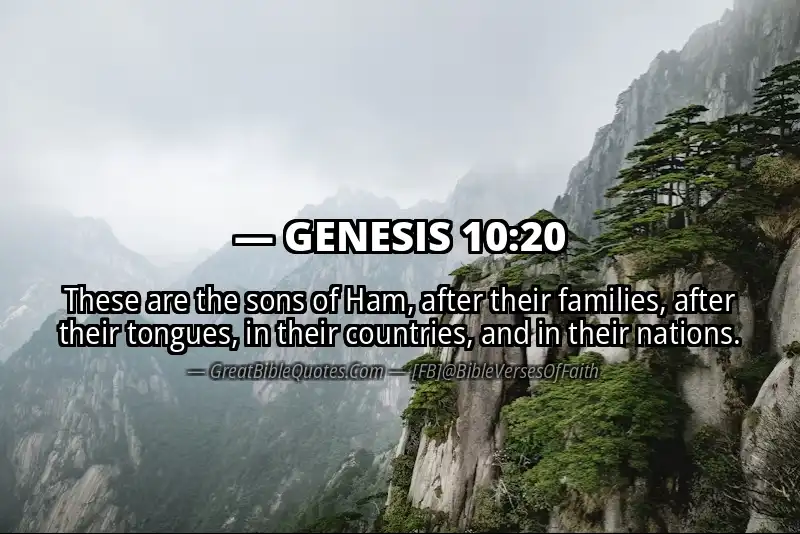 GENESIS 10:20 Verse