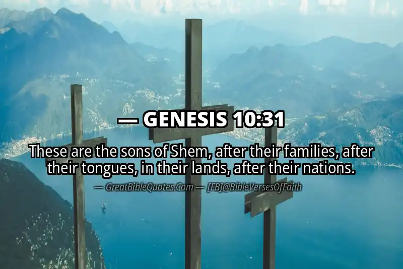 GENESIS 10:31 Verse Image