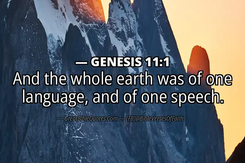 GENESIS 11:1 Verse
