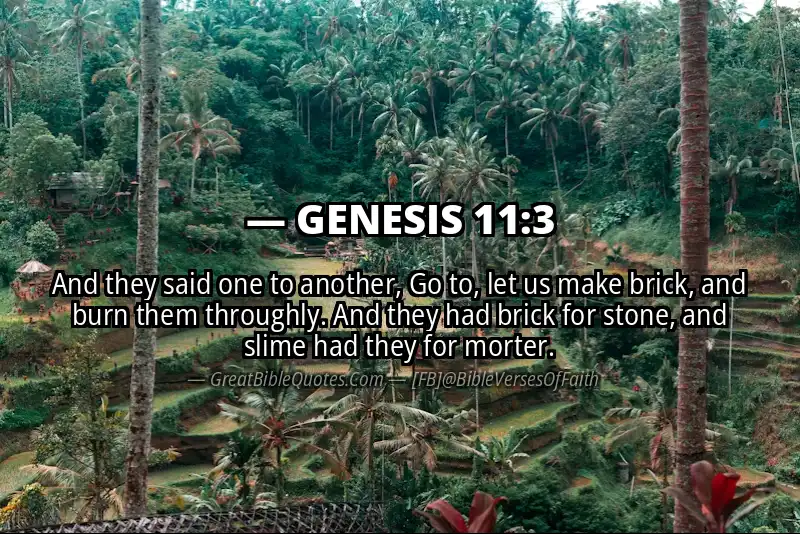 GENESIS 11:3 Verse
