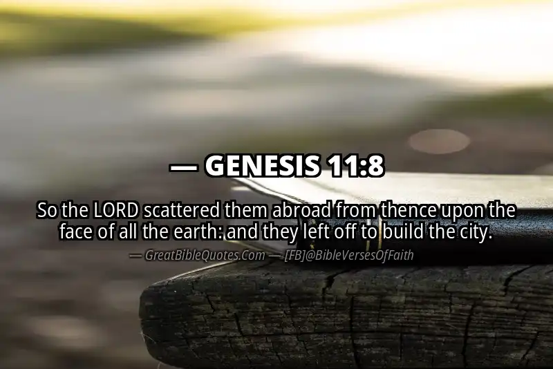 GENESIS 11:8 Verse