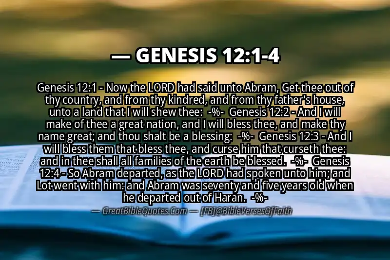 Image for GENESIS 12:1-4 Bible verse