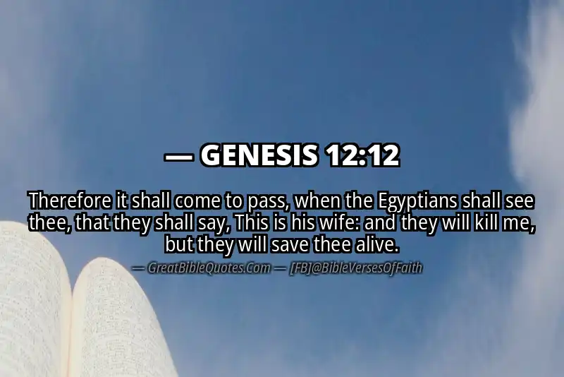 GENESIS 12:12 Verse Image