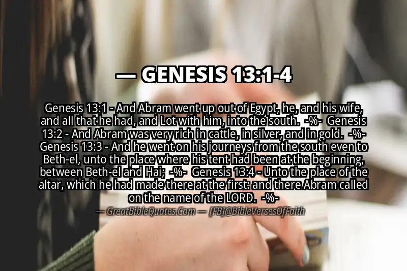 Image for GENESIS 13:1-4 Bible verse