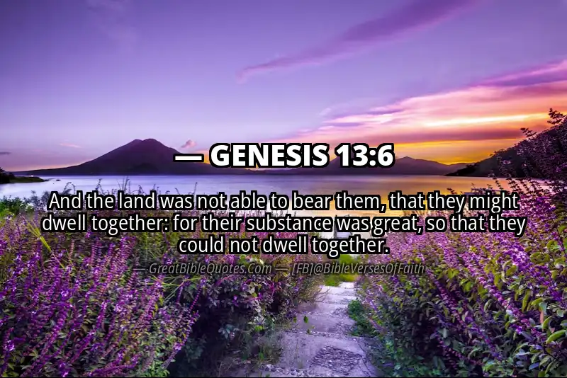 GENESIS 13:6 Verse Image
