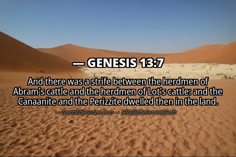 GENESIS 13:7 Verse Image