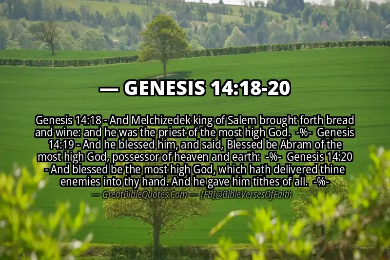Image for GENESIS 14:18-20 Bible verse