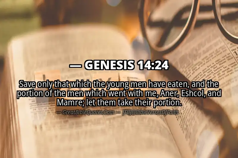 GENESIS 14:24 Verse Image
