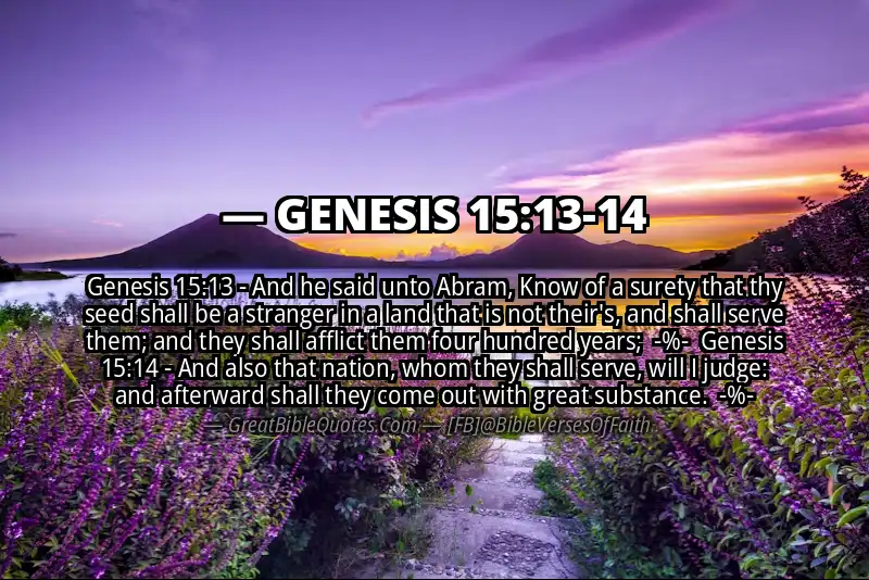 Image for GENESIS 15:13-14 Bible verse